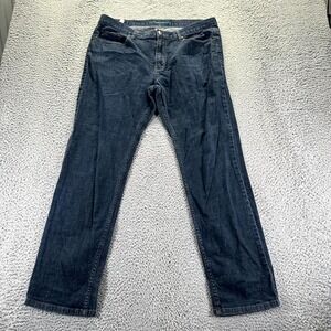 Perry Ellis Jeans Men 36x32 Blue Denim Cotton Straight Leg Stretch Workwear